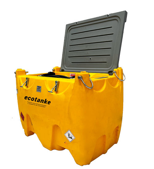 Ecotanke 600 Gasolina: Tanque Portátil de 600 L para Repostaje Seguro
